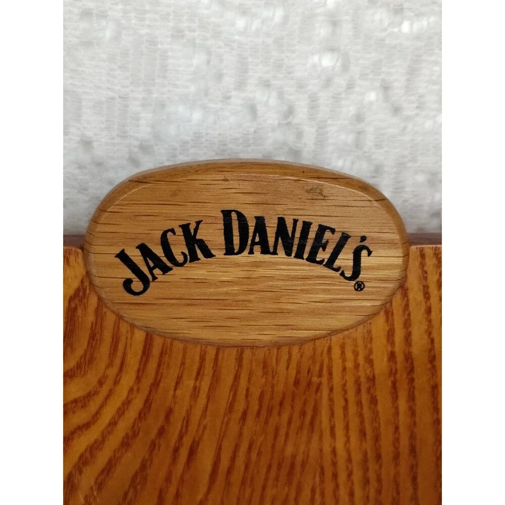 Jack Daniels 2002 Solid Wood Shot Glass Display Shelf Barrel Shape Design